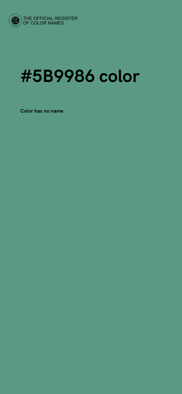 #5B9986 color image