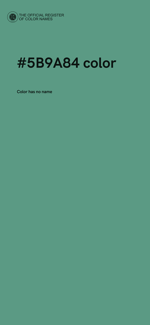 #5B9A84 color image