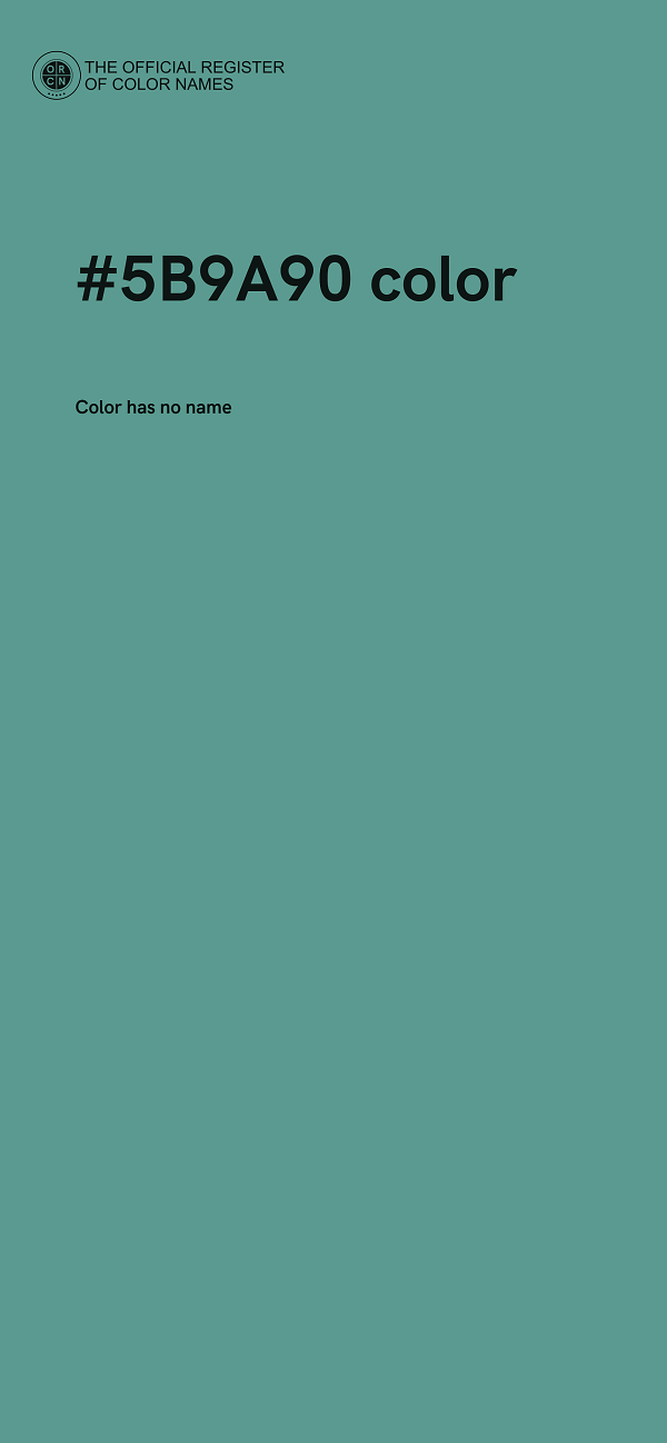 #5B9A90 color image