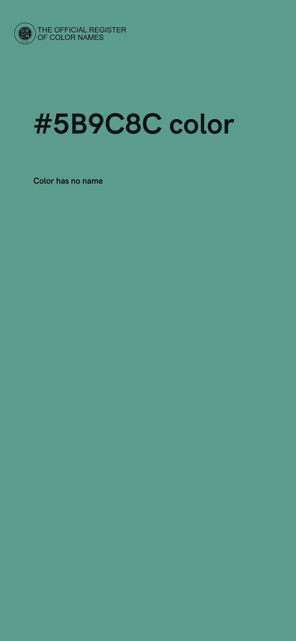 #5B9C8C color image