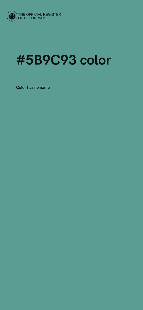 #5B9C93 color image