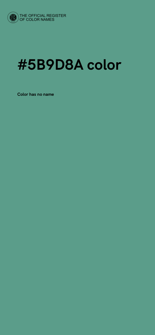 #5B9D8A color image