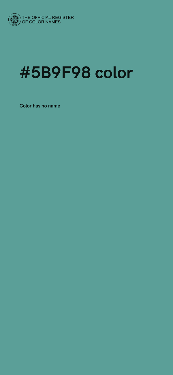 #5B9F98 color image