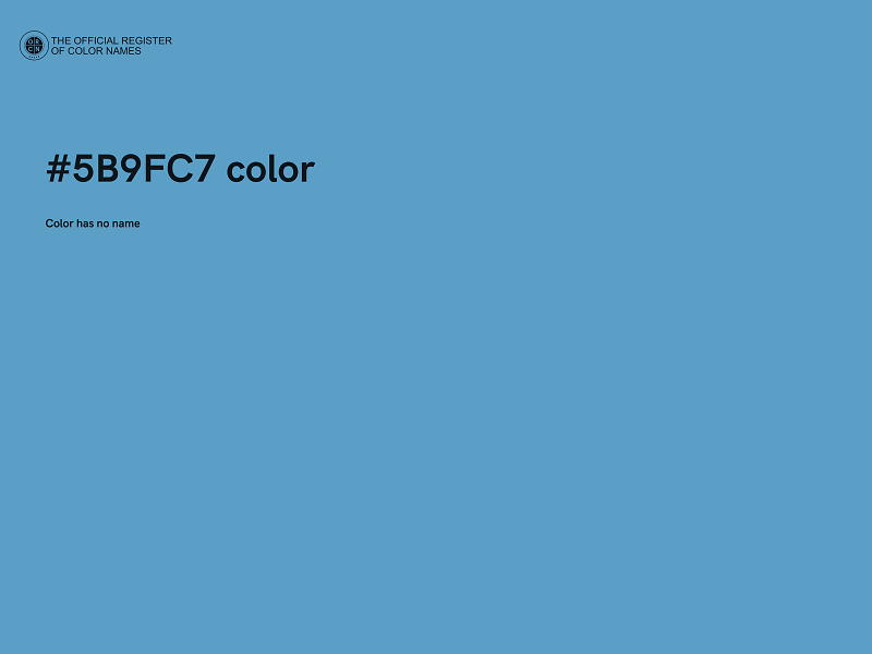 #5B9FC7 color image
