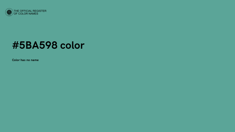 #5BA598 color image