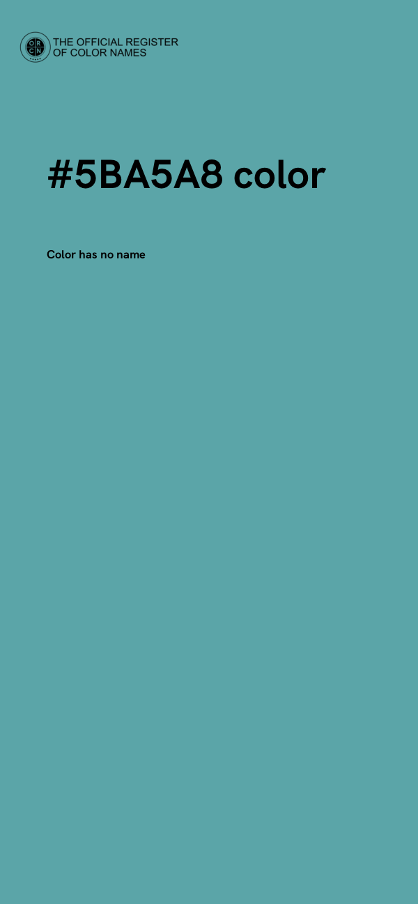 #5BA5A8 color image