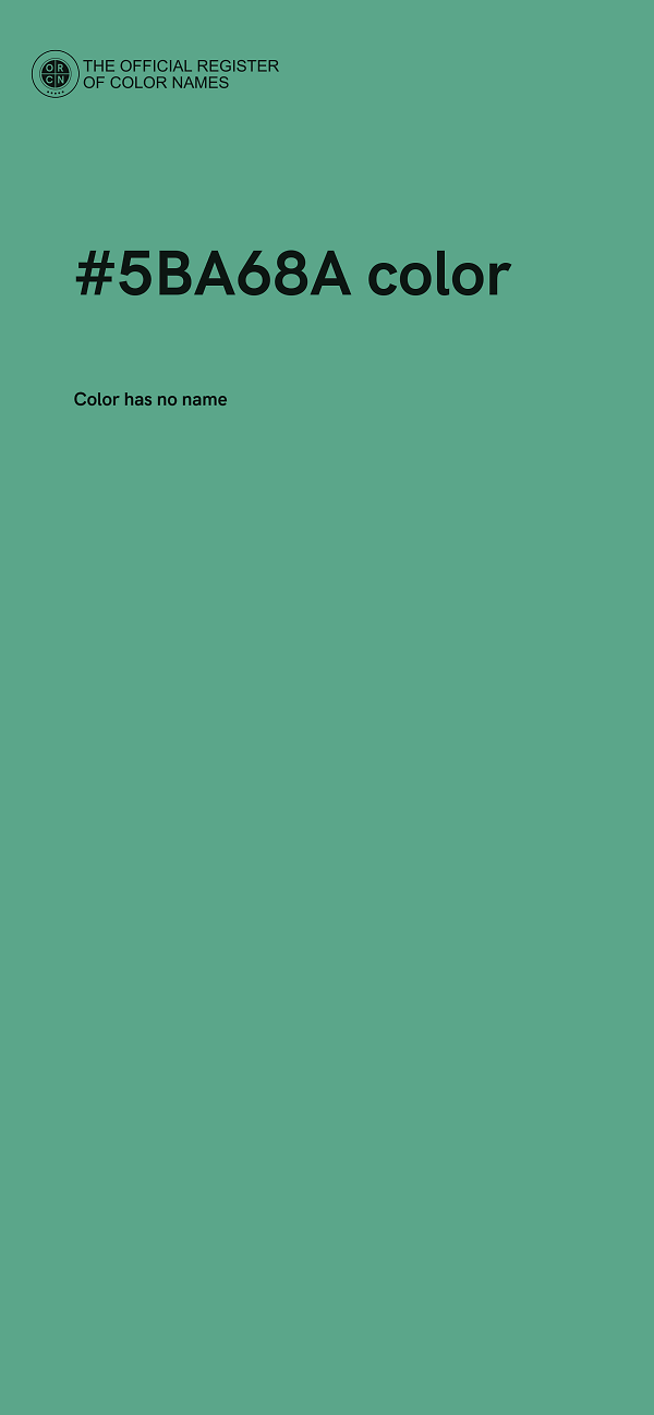 #5BA68A color image