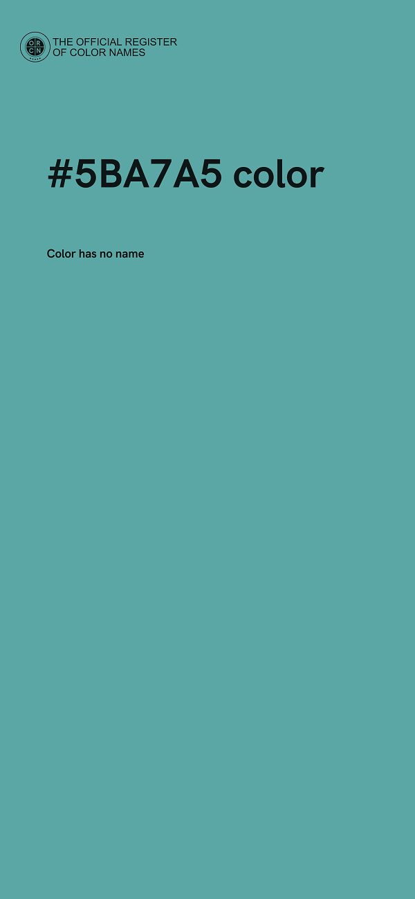 #5BA7A5 color image