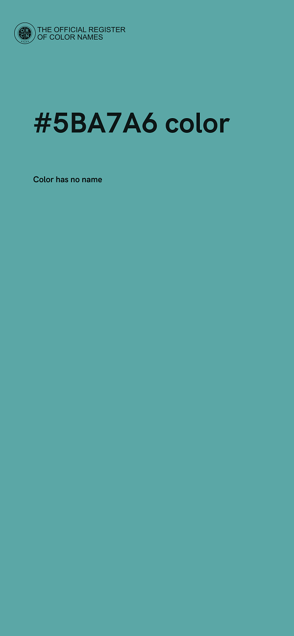 #5BA7A6 color image