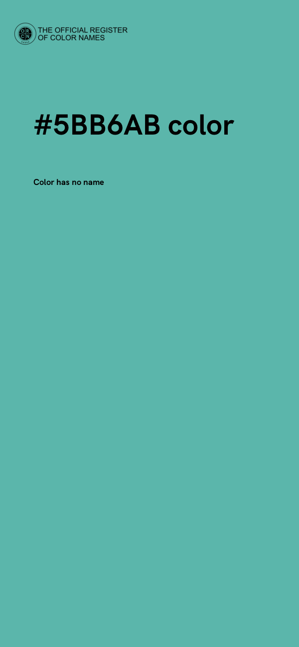 #5BB6AB color image