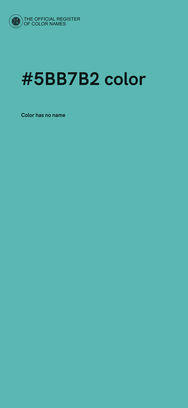 #5BB7B2 color image