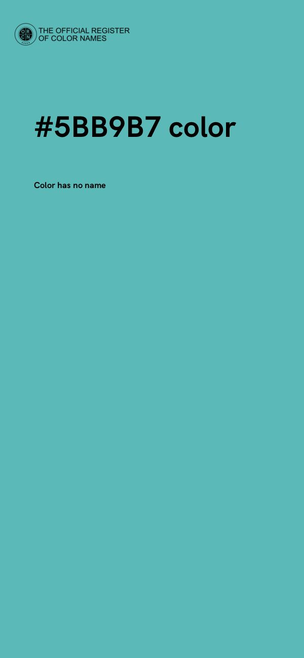 #5BB9B7 color image