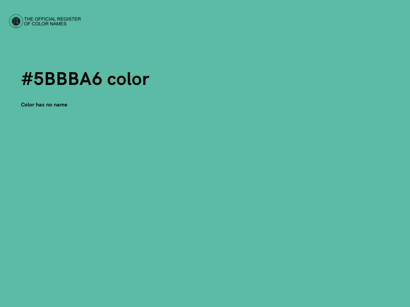 #5BBBA6 color image