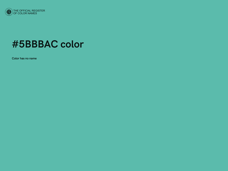 #5BBBAC color image