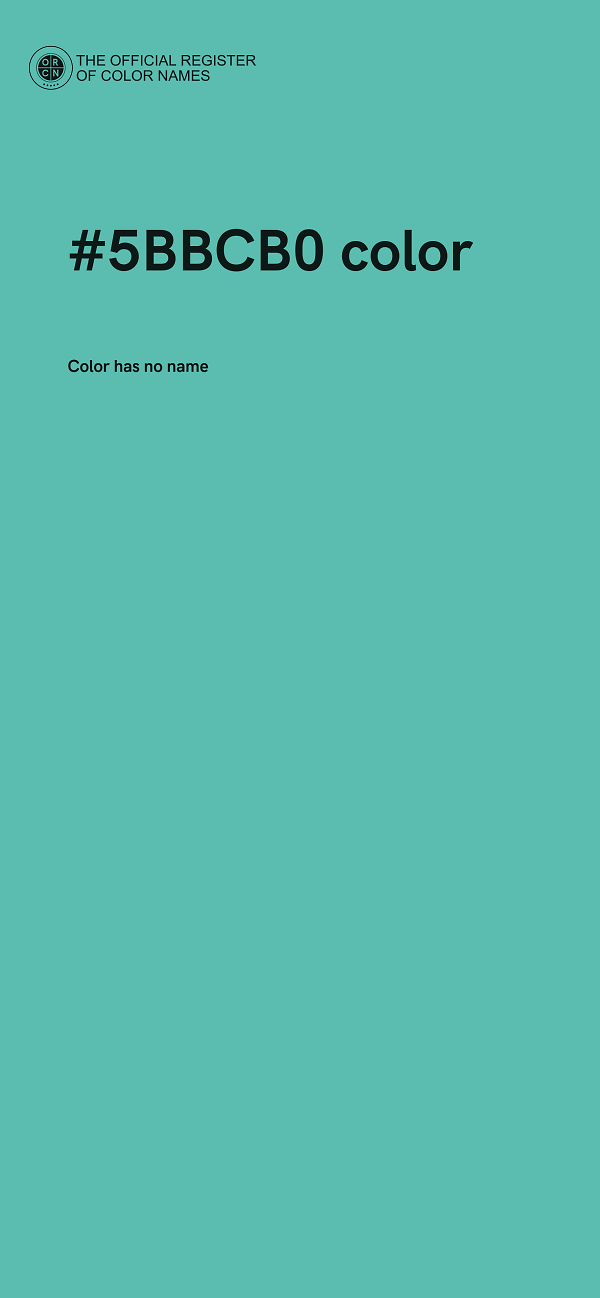 #5BBCB0 color image