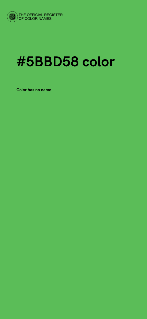 #5BBD58 color image
