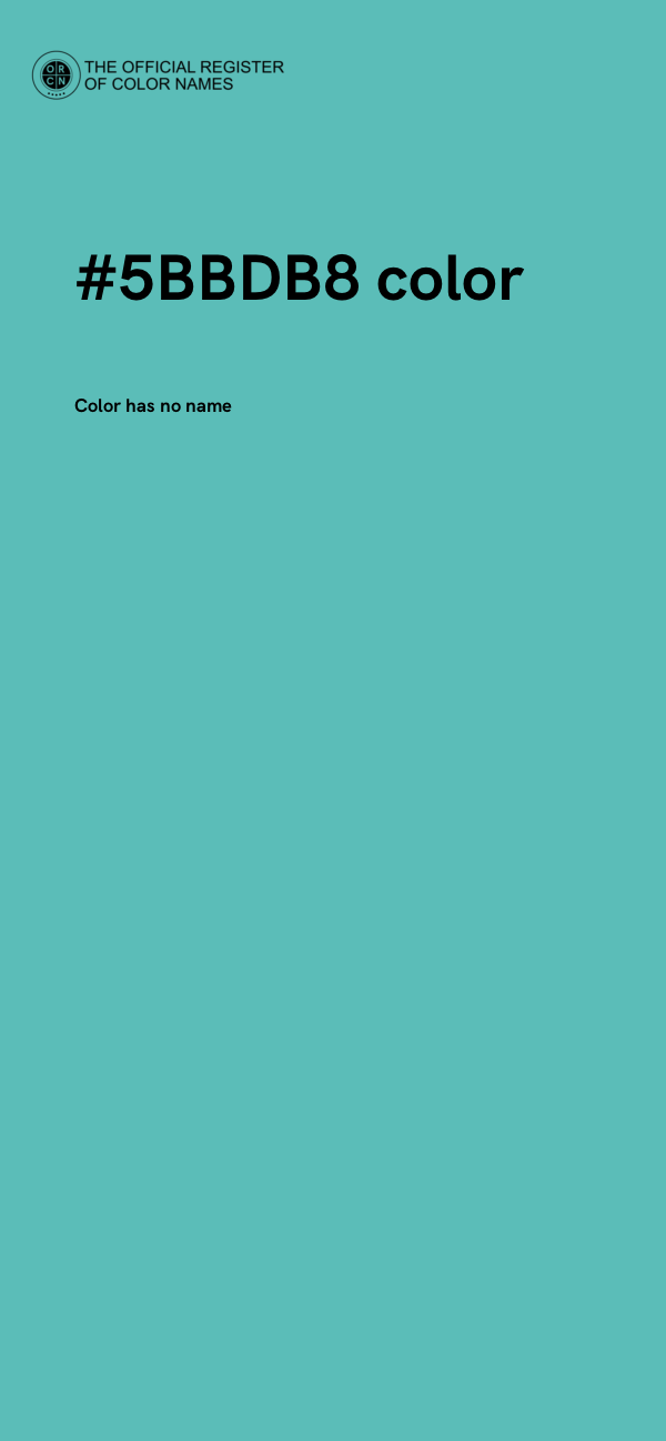 #5BBDB8 color image
