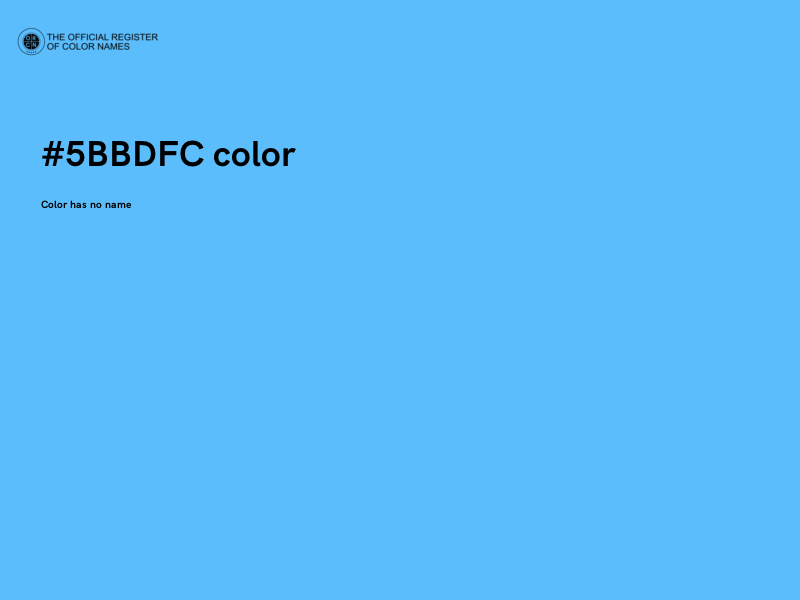 #5BBDFC color image