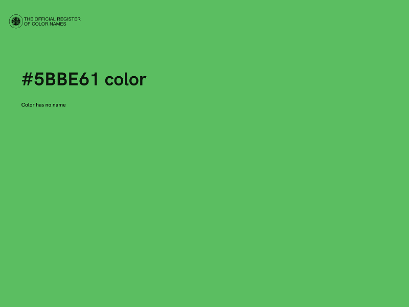 #5BBE61 color image