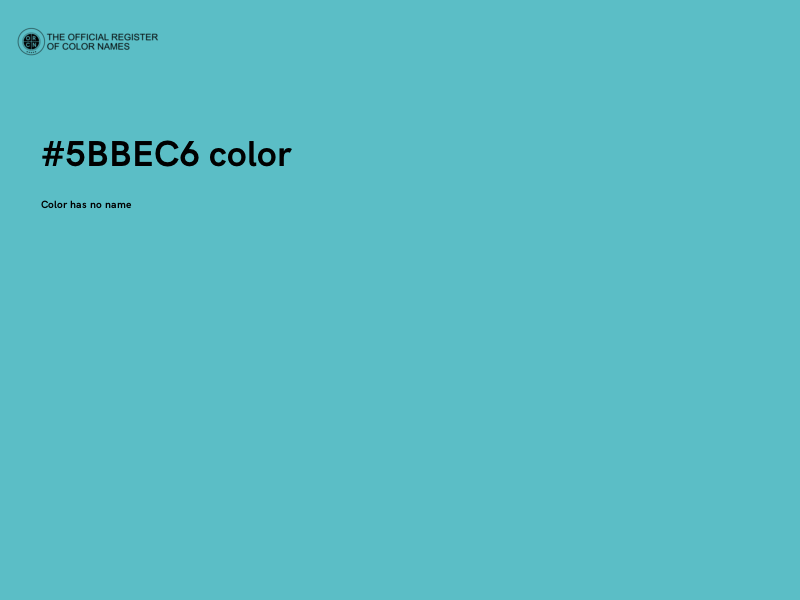 #5BBEC6 color image