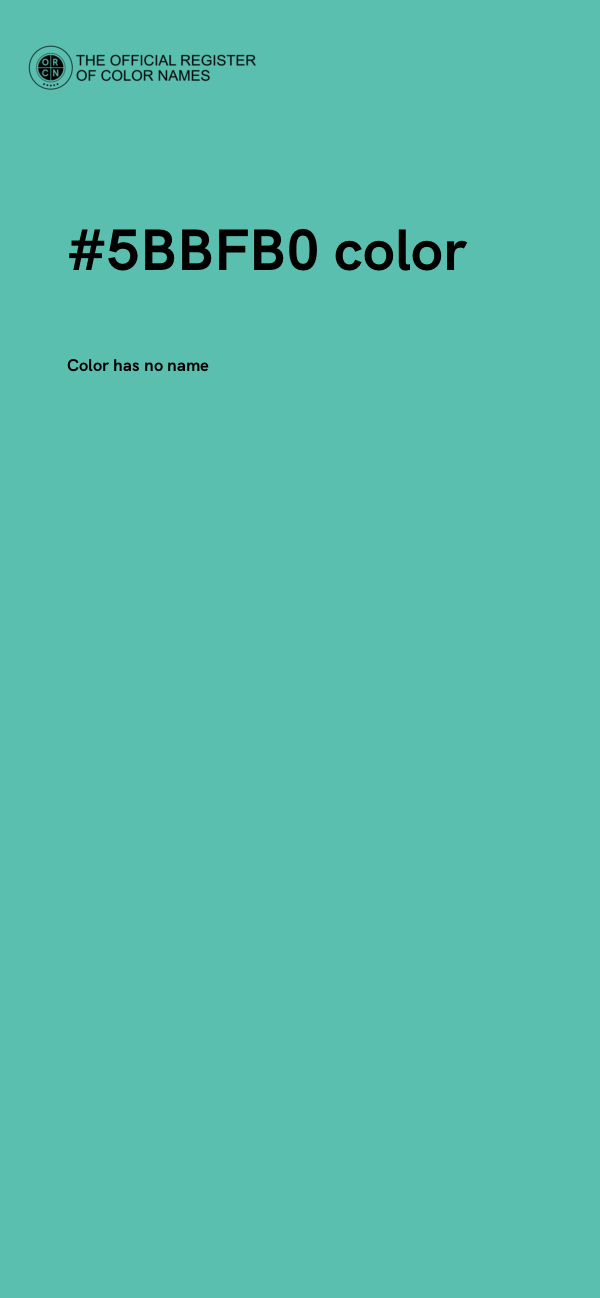 #5BBFB0 color image