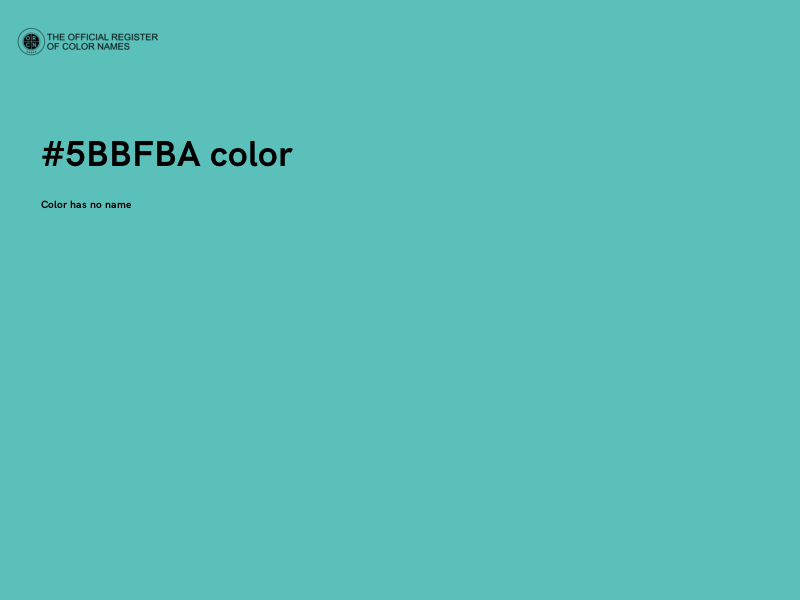 #5BBFBA color image