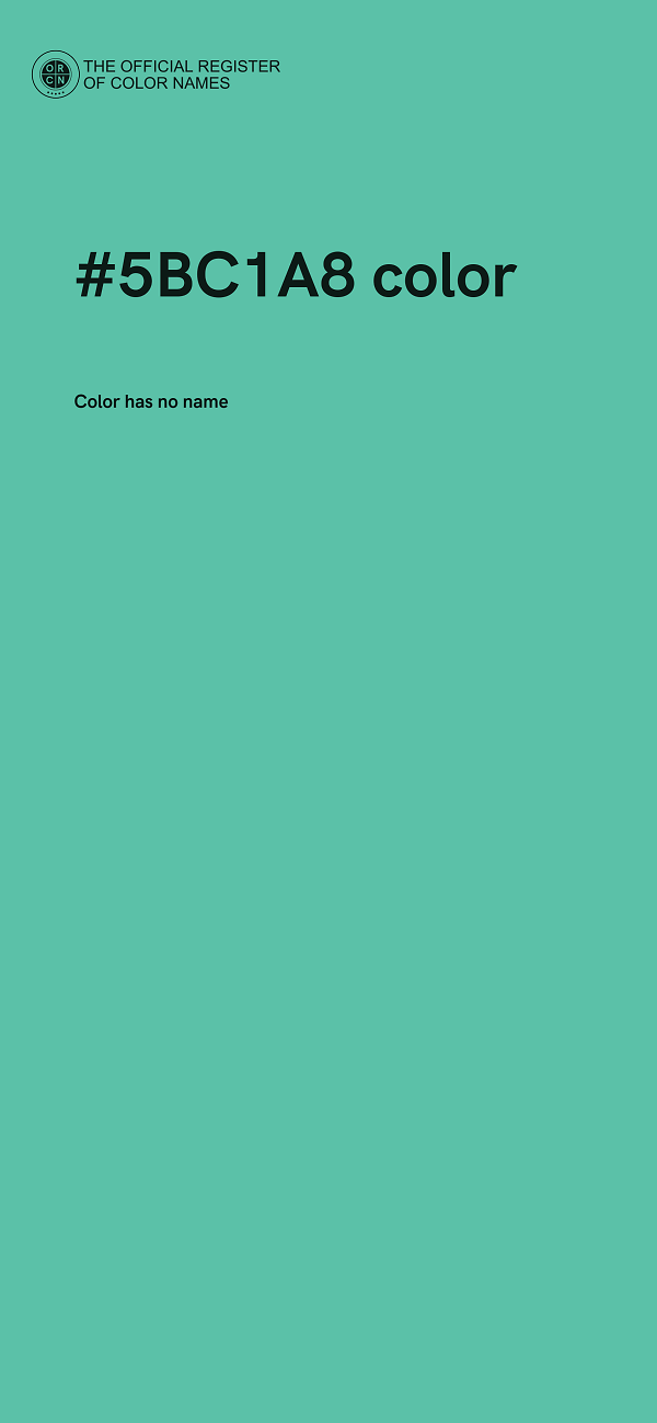 #5BC1A8 color image