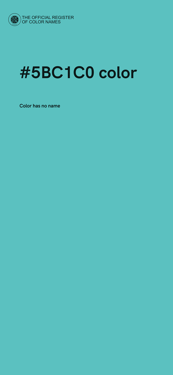 #5BC1C0 color image