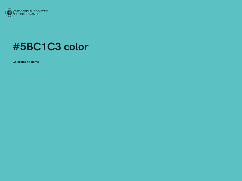#5BC1C3 color image