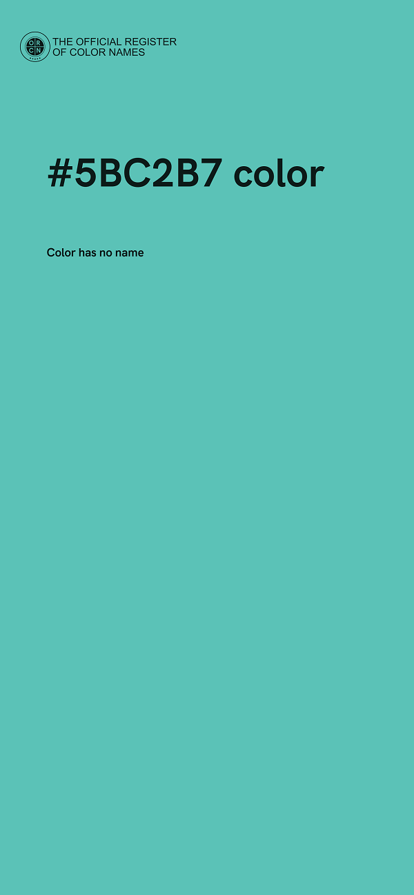 #5BC2B7 color image