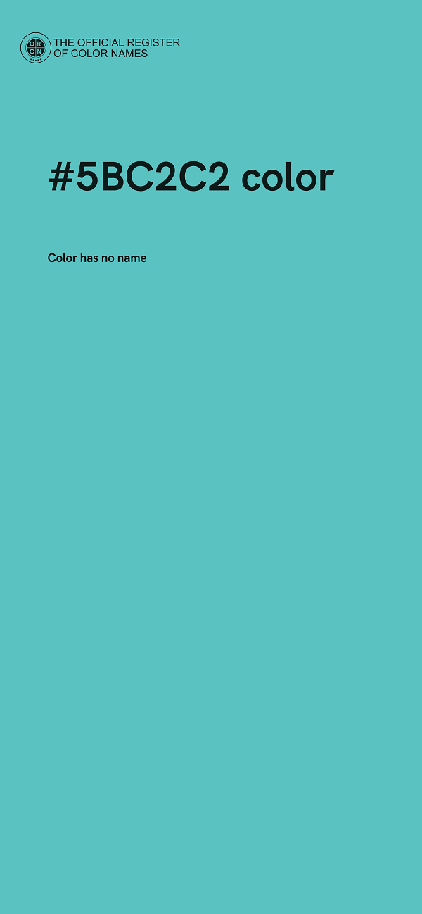 #5BC2C2 color image