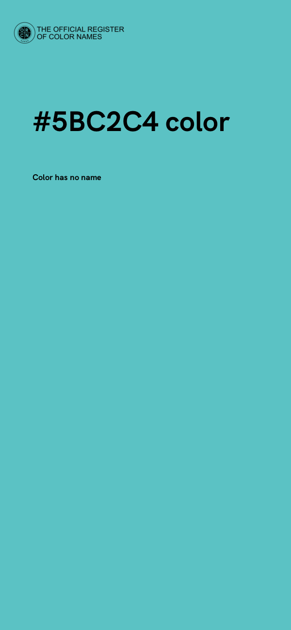 #5BC2C4 color image