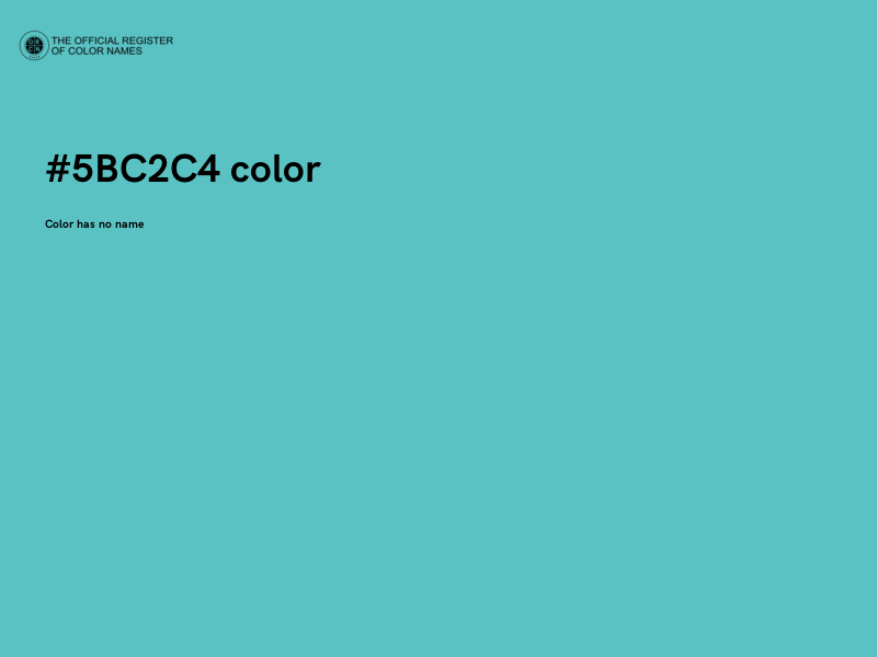 #5BC2C4 color image