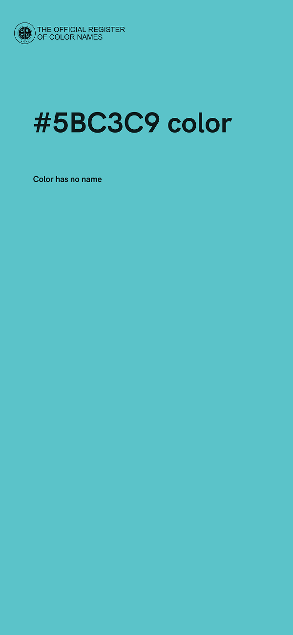 #5BC3C9 color image