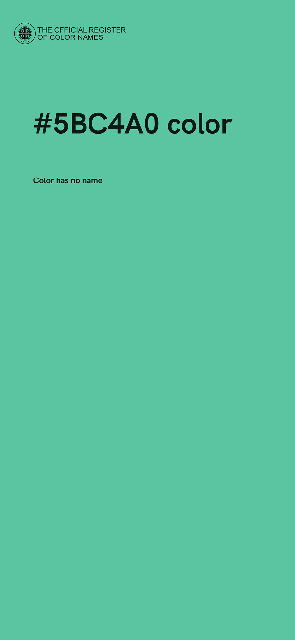 #5BC4A0 color image