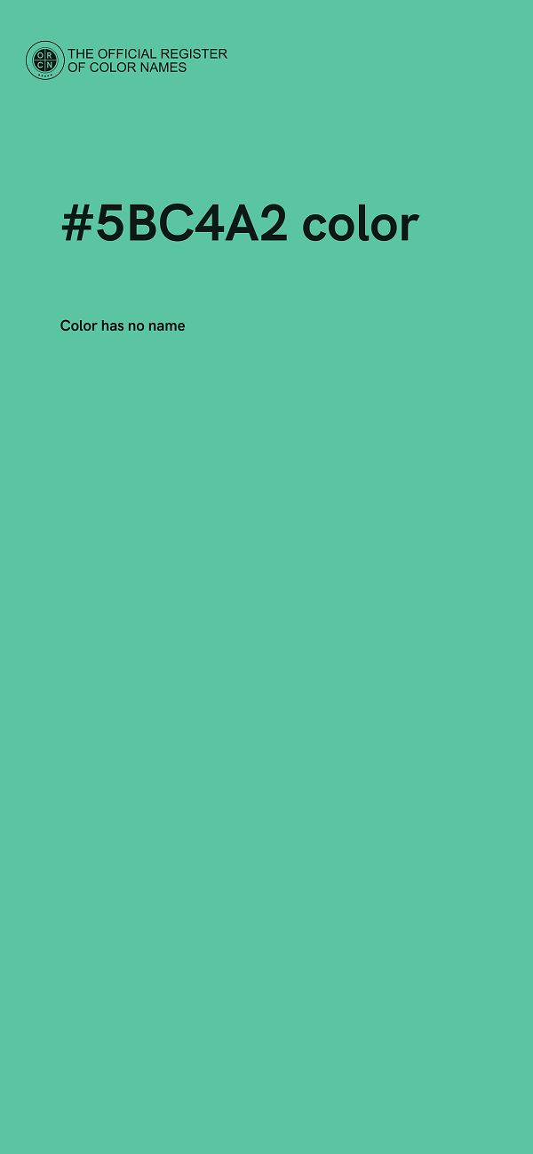 #5BC4A2 color image