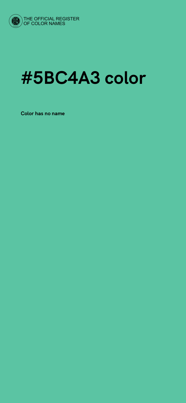 #5BC4A3 color image