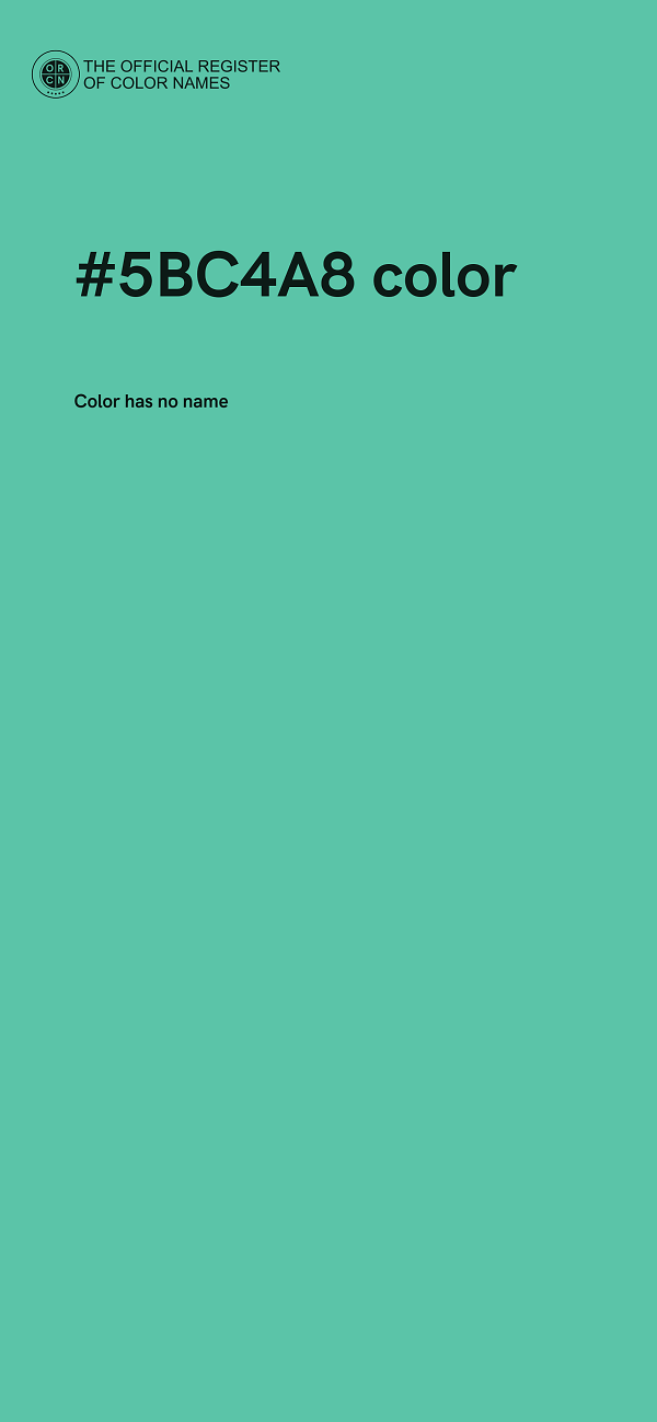 #5BC4A8 color image