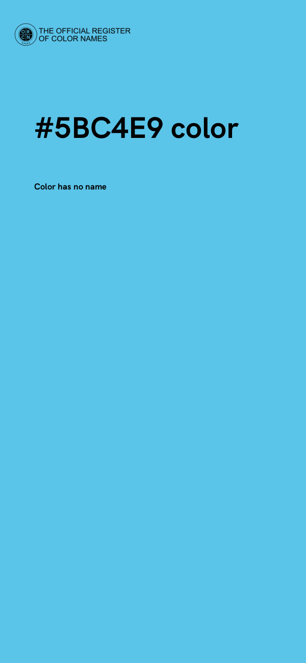 #5BC4E9 color image