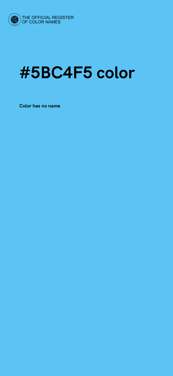 #5BC4F5 color image