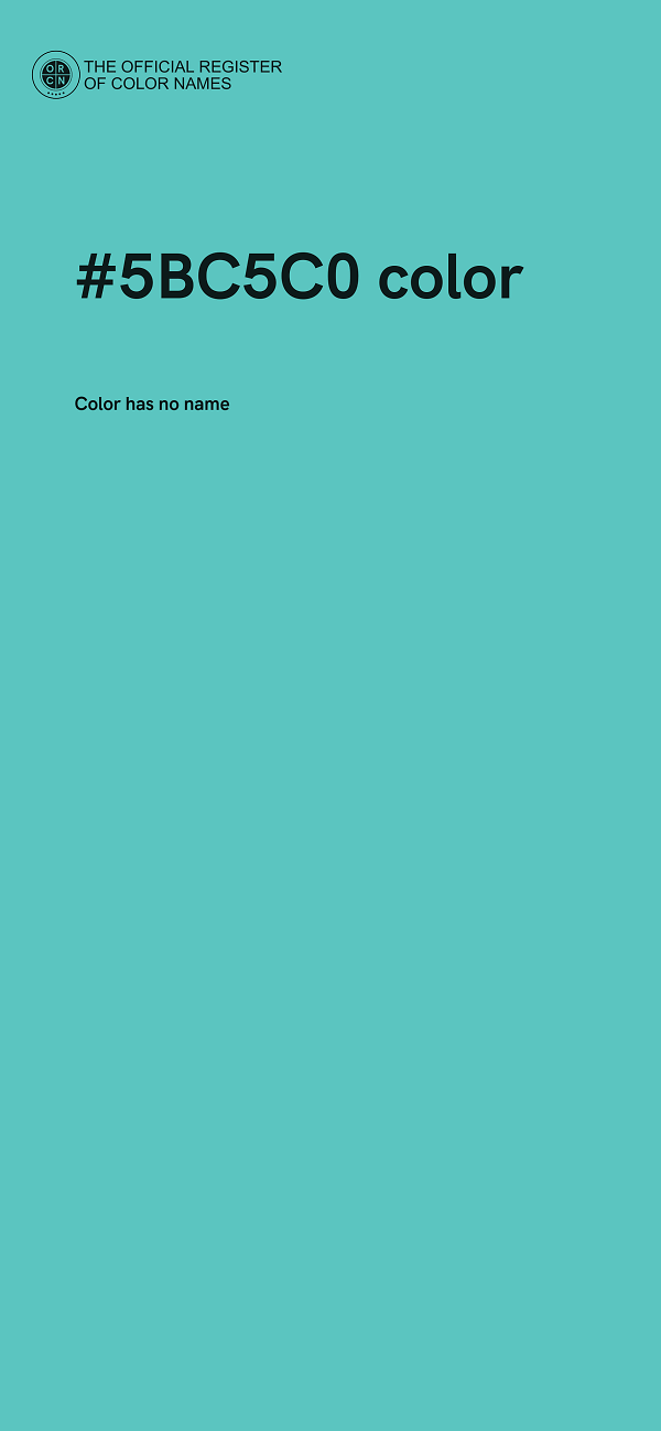 #5BC5C0 color image