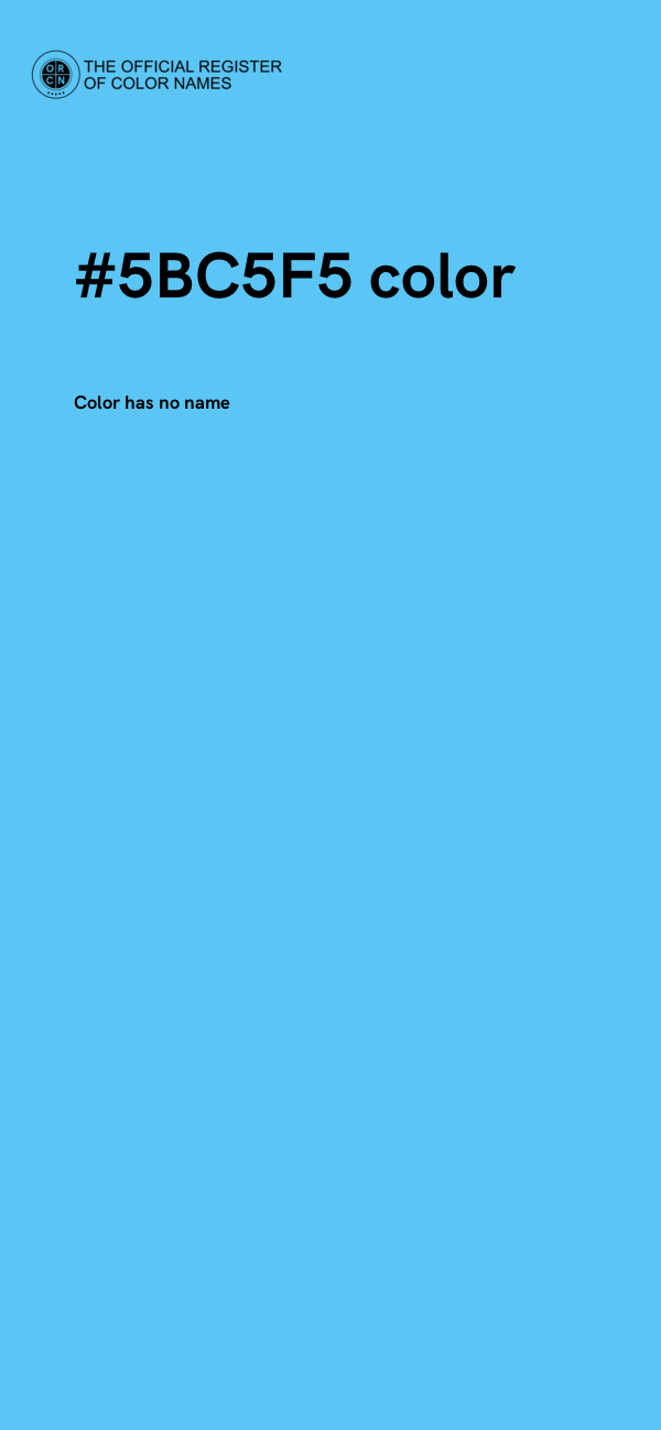 #5BC5F5 color image