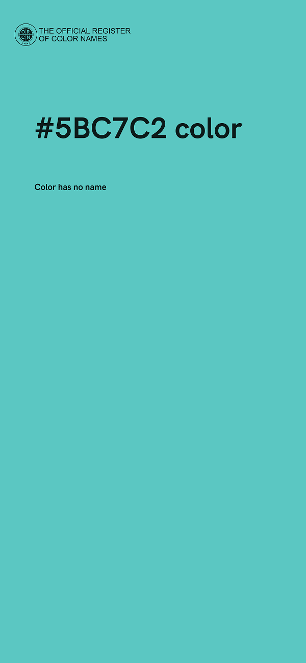 #5BC7C2 color image