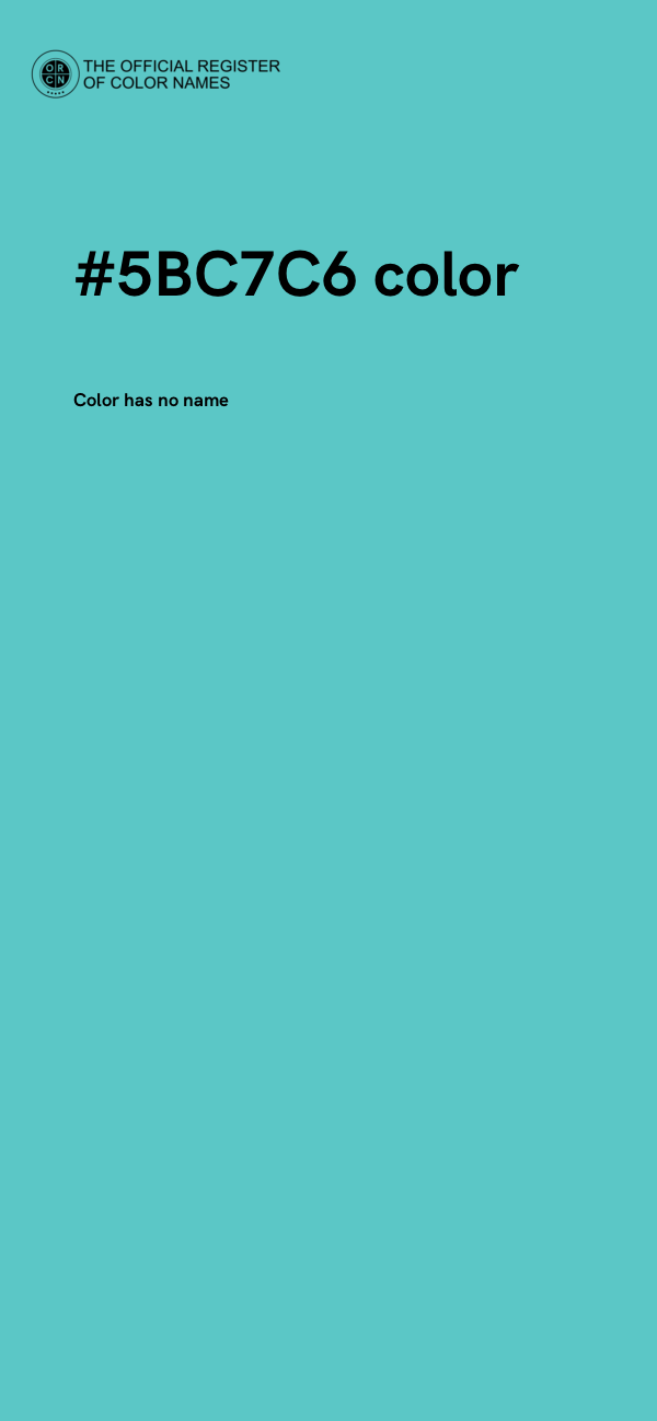 #5BC7C6 color image
