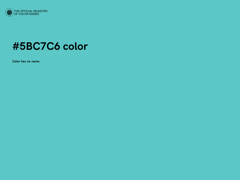 #5BC7C6 color image