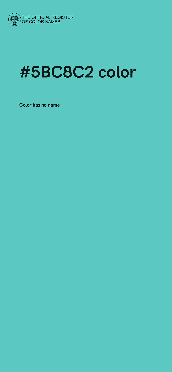 #5BC8C2 color image