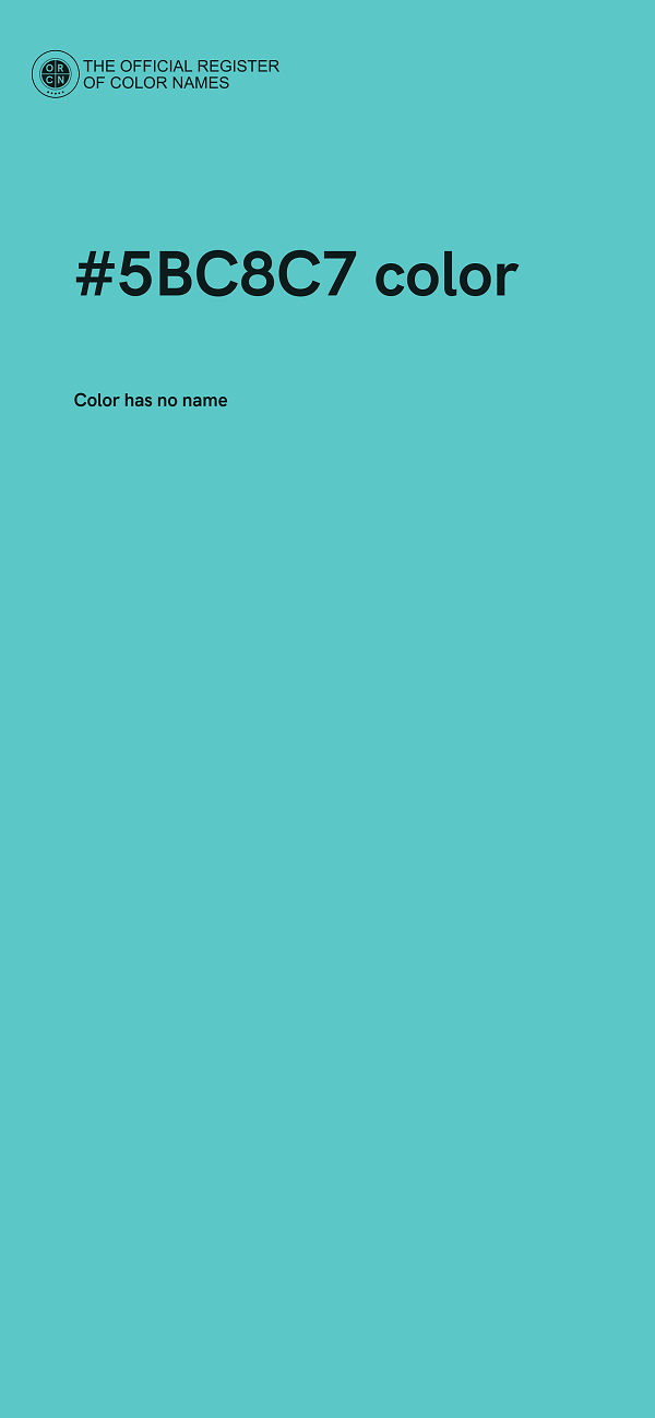 #5BC8C7 color image