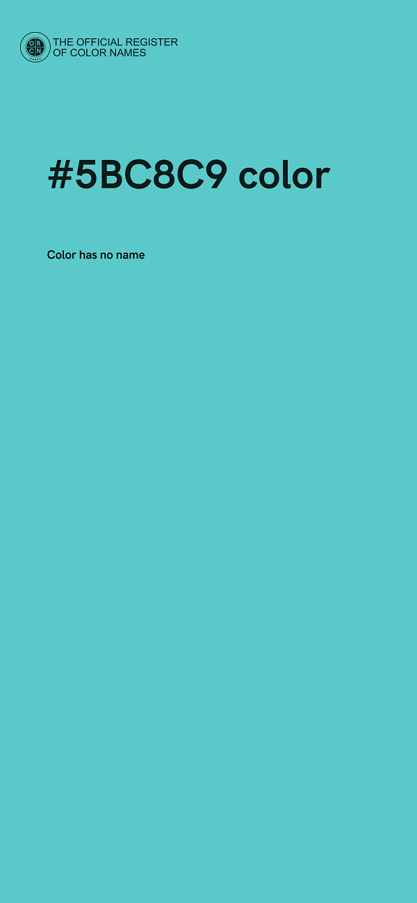 #5BC8C9 color image