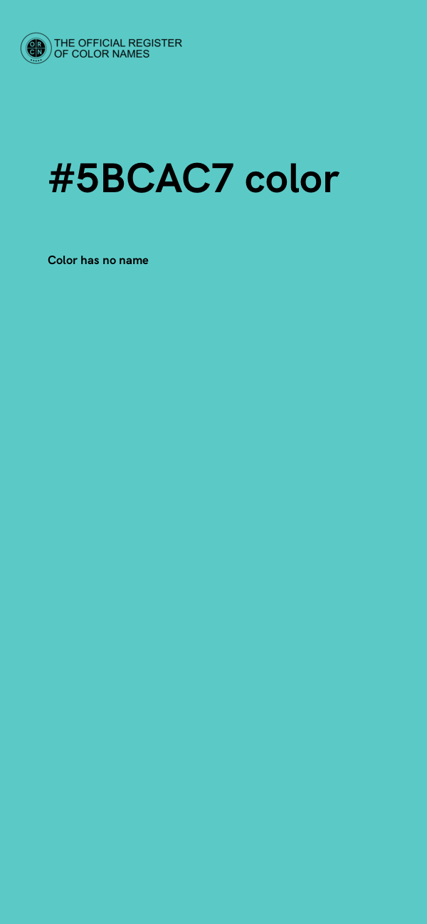 #5BCAC7 color image