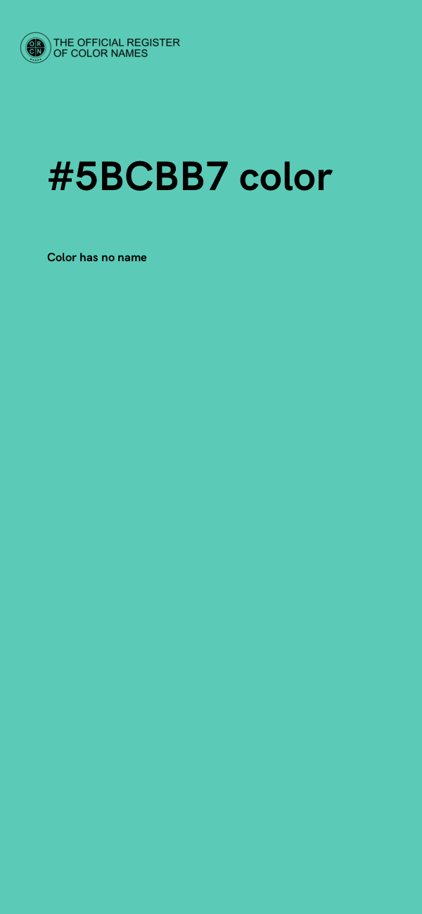 #5BCBB7 color image